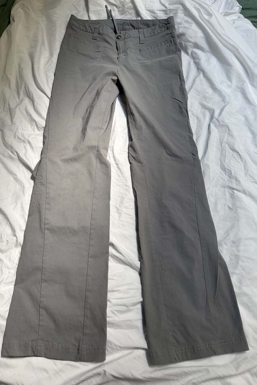Athleta Cargo Hiking Pants Size 8T Gray Low Rise Bootcut